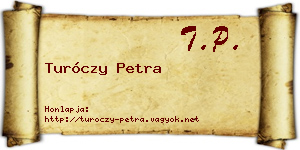 Turóczy Petra névjegykártya