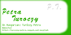 petra turoczy business card